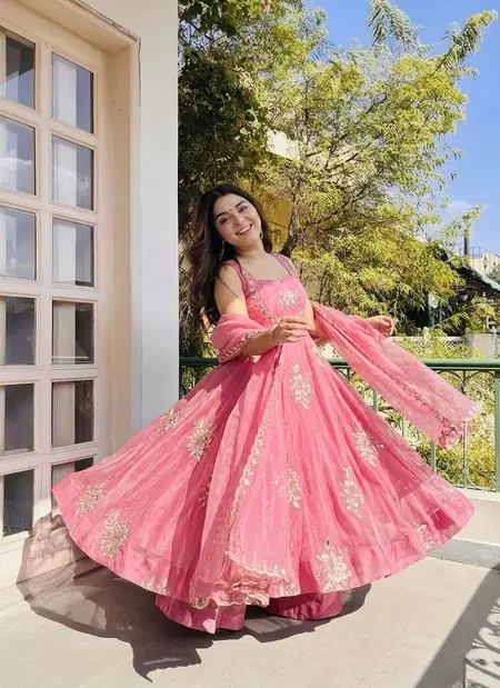 Nsr 891 Pure Fendy Silk Designer Anarkali Kurti With Sharara Dupatta Wholesale In India